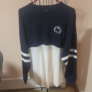 Pressbox  Navy and White Penn State Cottom Sweatshirt Size S